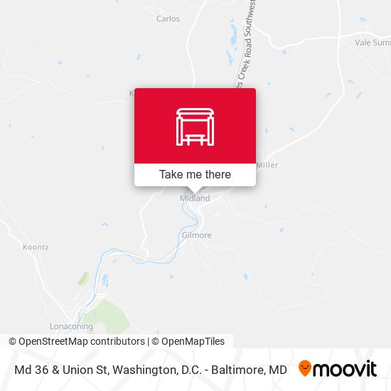 Md 36 & Union St map