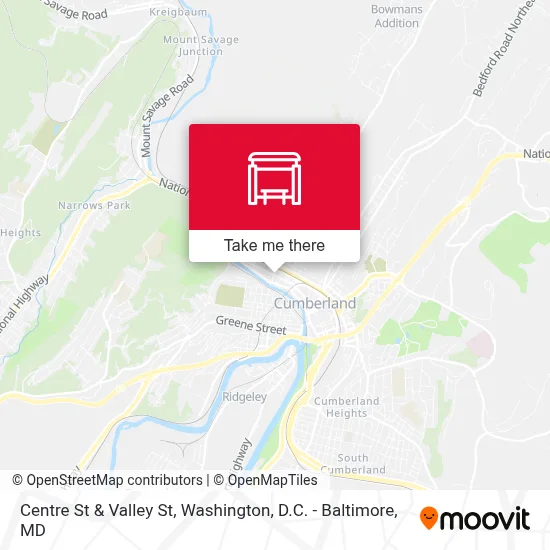 Centre St & Valley St map