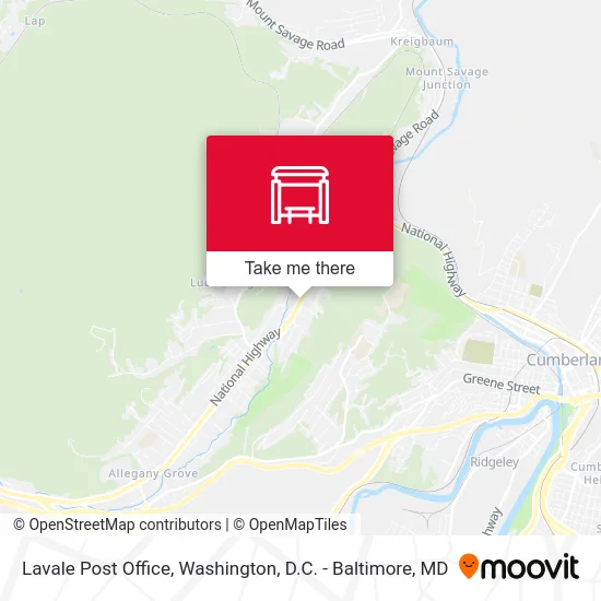 Lavale Post Office map