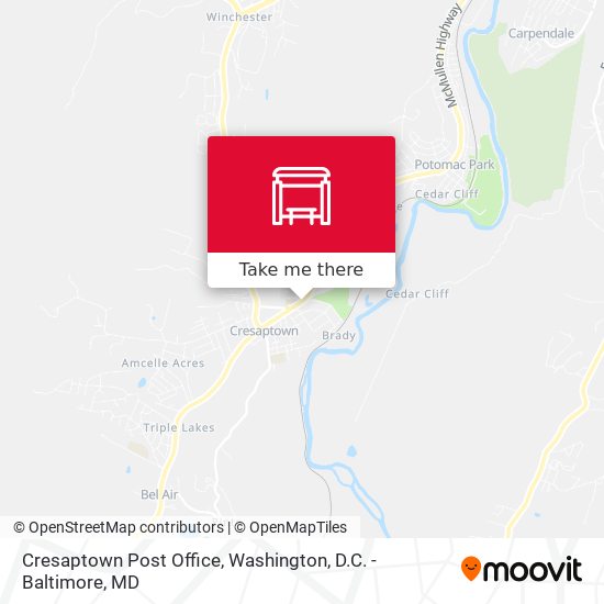 Cresaptown Post Office map