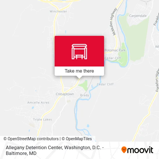 Allegany Detention Center map