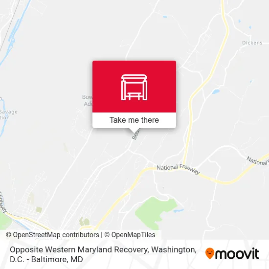 Opposite Western Maryland Recovery map