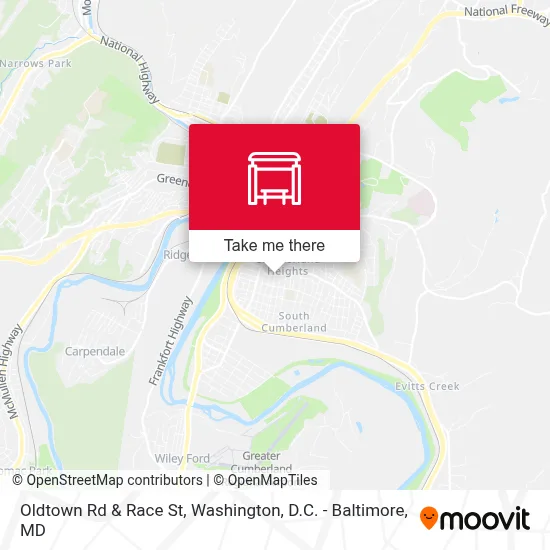 Oldtown Rd & Race St map