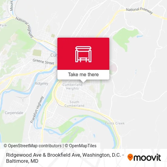 Ridgewood Ave & Brookfield Ave map