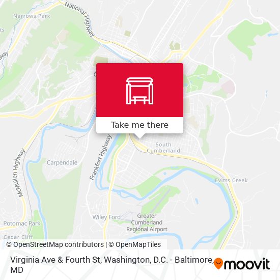 Mapa de Virginia Ave & Fourth St