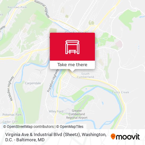 Virginia Ave & Industrial Blvd (Sheetz) map