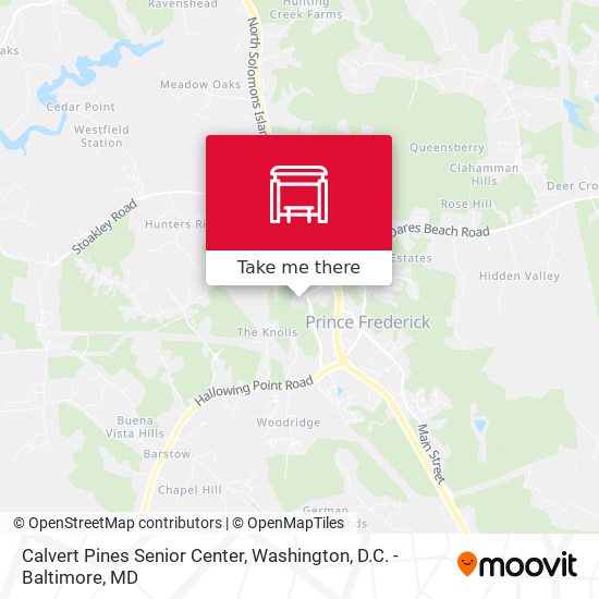 Calvert Pines Senior Center map