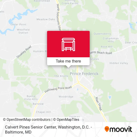 Calvert Pines Senior Center map