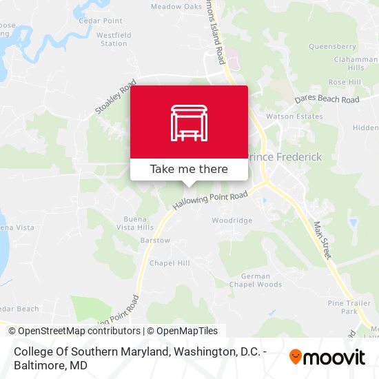 Mapa de College Of Southern Maryland