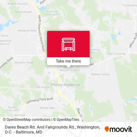 Dares Beach Rd. And Fairgrounds Rd. map