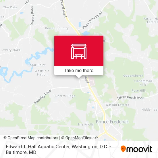 Edward T. Hall Aquatic Center map