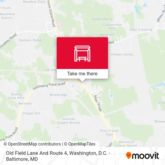 Old Field Lane And Route 4 map