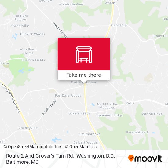 Route 2 And Grover's Turn Rd. map