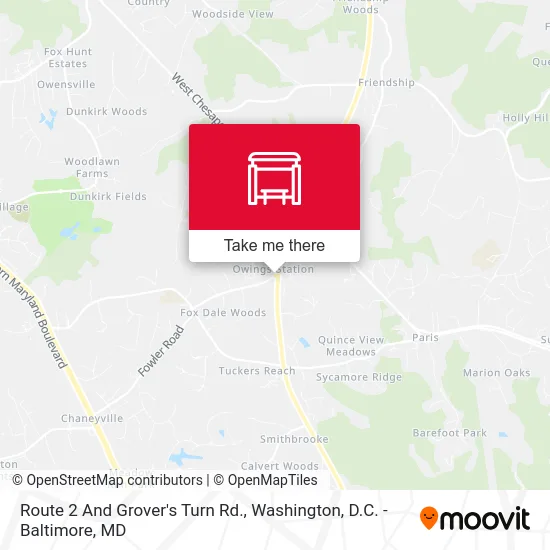 Route 2 And Grover's Turn Rd. map