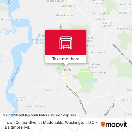 Town Center Blvd. at Mcdonalds map