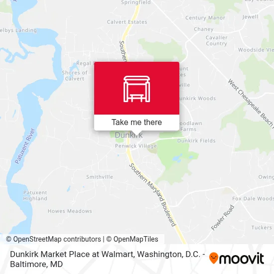 Dunkirk Market Place at Walmart map
