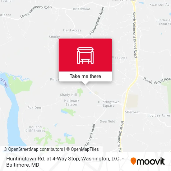 Huntingtown Rd. at 4-Way Stop map