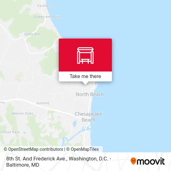 8th St. And Frederick Ave. map