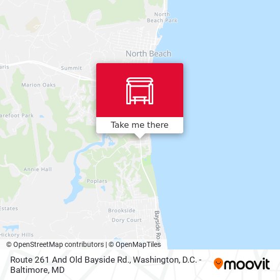 Route 261 And Old Bayside Rd. map