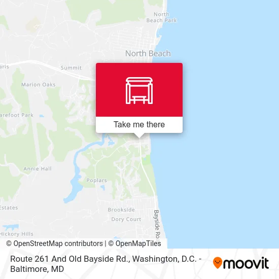 Route 261 And Old Bayside Rd. map