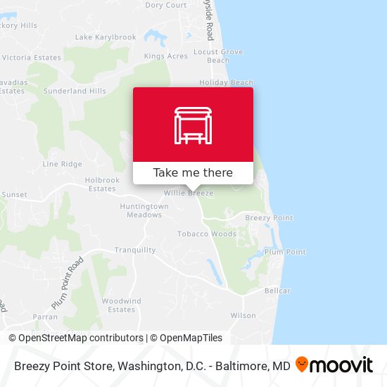 Mapa de Breezy Point Store