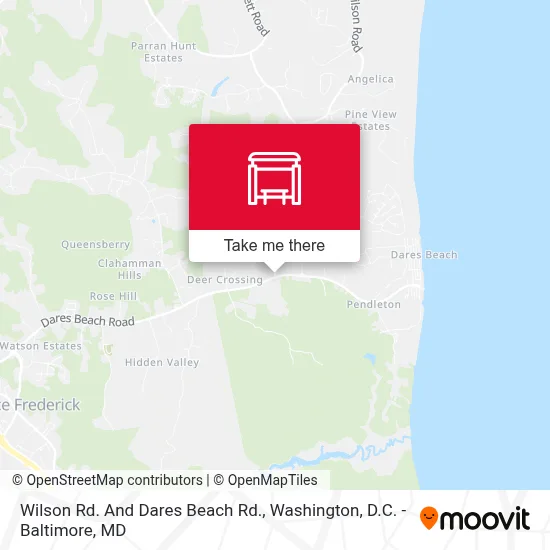 Wilson Rd. And Dares Beach Rd. map