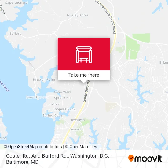 Coster Rd. And Bafford Rd. map