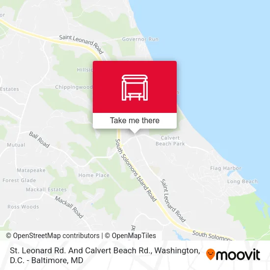 Mapa de St. Leonard Rd. And Calvert Beach Rd.