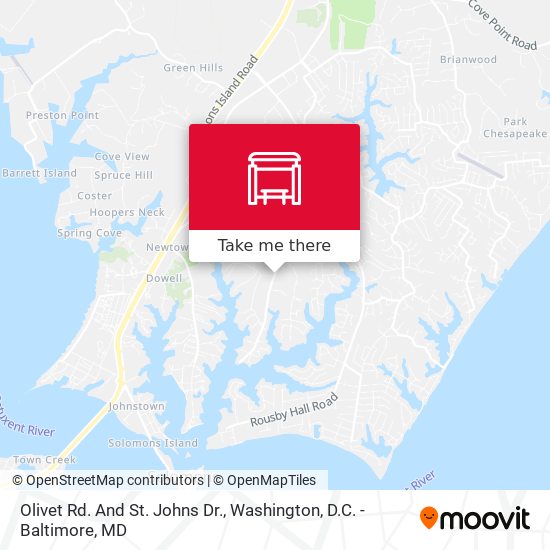 Olivet Rd. And St. Johns Dr. map