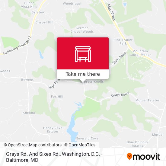 Grays Rd. And Sixes Rd. map