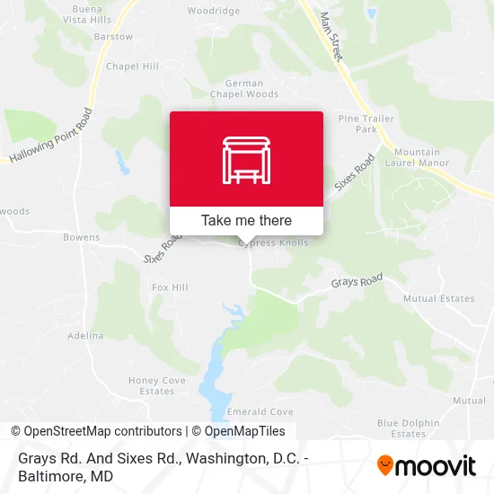 Grays Rd. And Sixes Rd. map