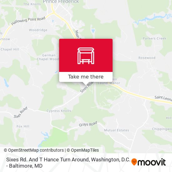 Sixes Rd. And T Hance Turn Around map
