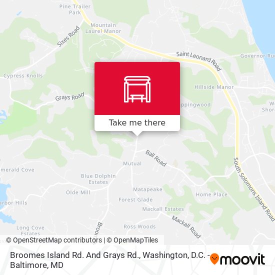 Mapa de Broomes Island Rd. And Grays Rd.