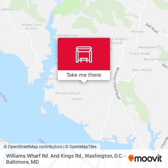 Williams Wharf Rd. And Kings Rd. map