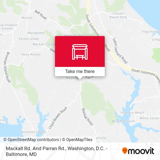 Mackall Rd. And Parran Rd. map