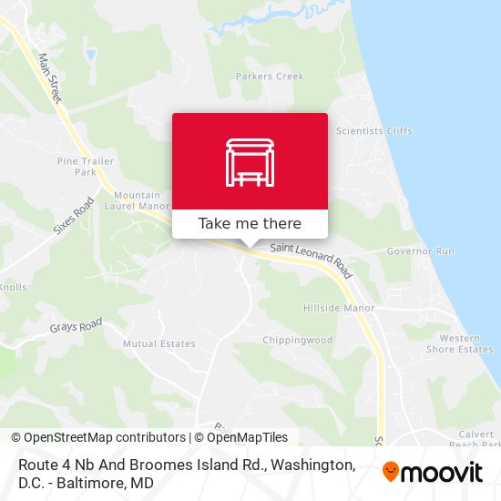 Mapa de Route 4 Nb And Broomes Island Rd.