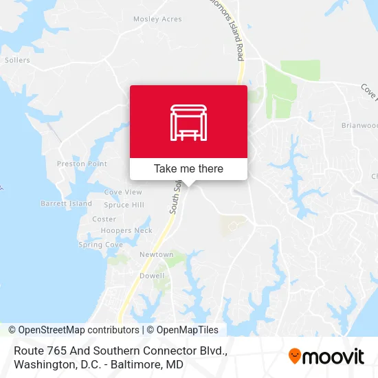 Route 765 And Southern Connector Blvd. map