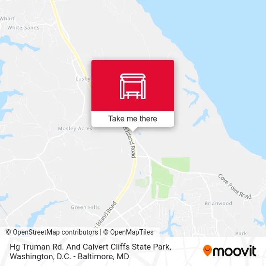 Hg Truman Rd. And Calvert Cliffs State Park map