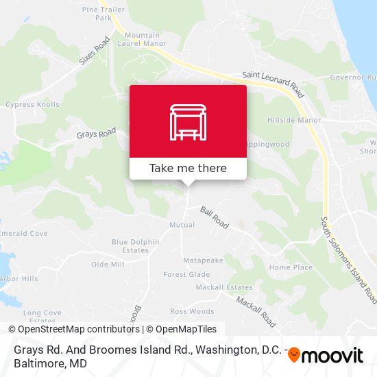 Grays Rd. And Broomes Island Rd. map