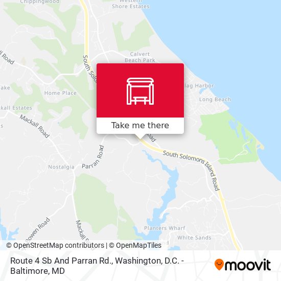 Route 4 Sb And Parran Rd. map