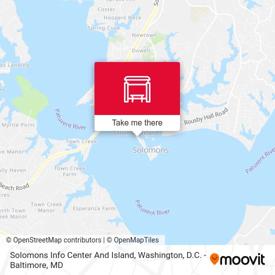 Solomons Info Center And Island map