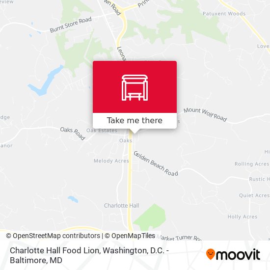 Charlotte Hall Food Lion map