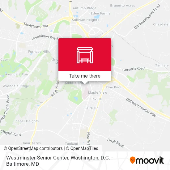 Westminster Senior Center map