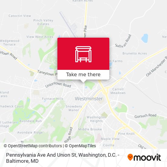 Mapa de Pennsylvania Ave And Union St