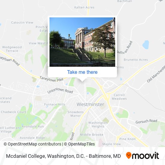 Mcdaniel College map