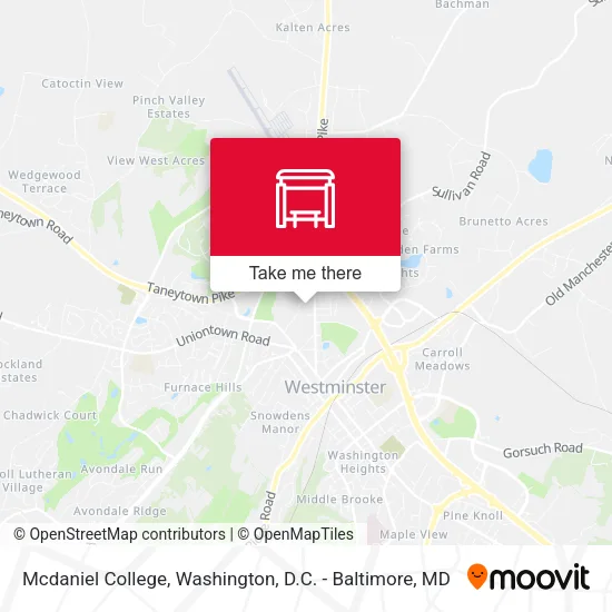 Mcdaniel College map