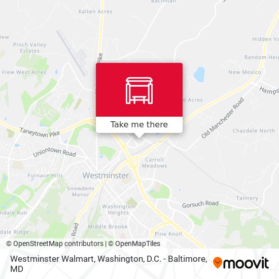 Westminster Walmart map