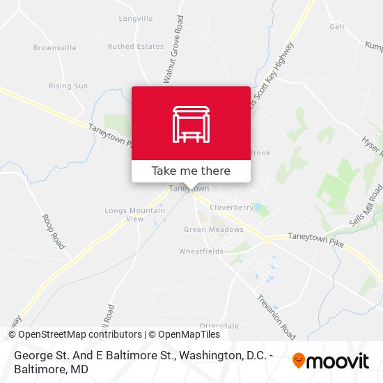 George St. And E Baltimore St. map