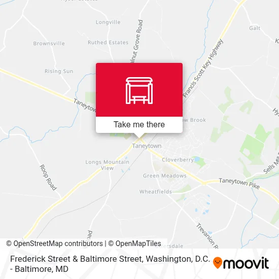 Frederick Street & Baltimore Street map