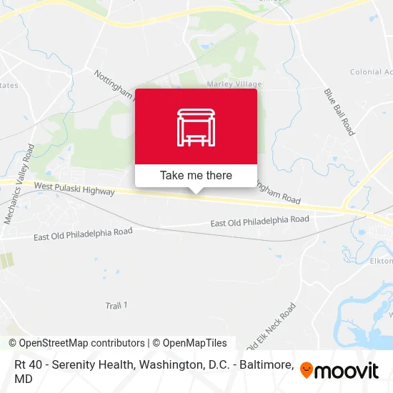 Rt 40 - Serenity Health map